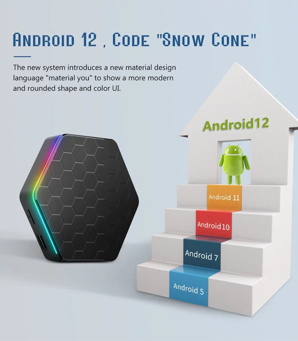 64GB Video Stream Smart Quad Box KingFurt Memory 6K 12.0 Core Android Plus Player 8K T95Z 2023