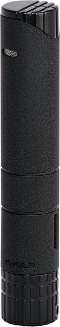 Black Single Jet Cigar Lighter, Turrim Ignition, Xikar Wrinkle Piezo Flame,
