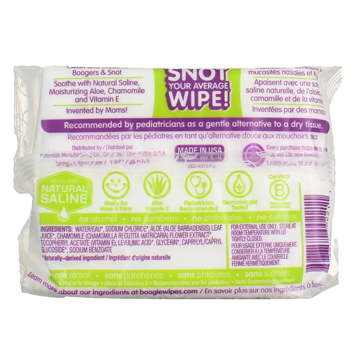 Noses, 6 For Saline Unscented Stuffy - Ea, Wipes 30 Wipes Pack Gentle Boogie