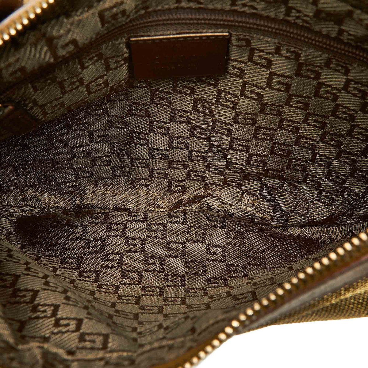 Canvas Fabric Brown Gucci (Good) Bag Shoulder Women Pre-Owned Web