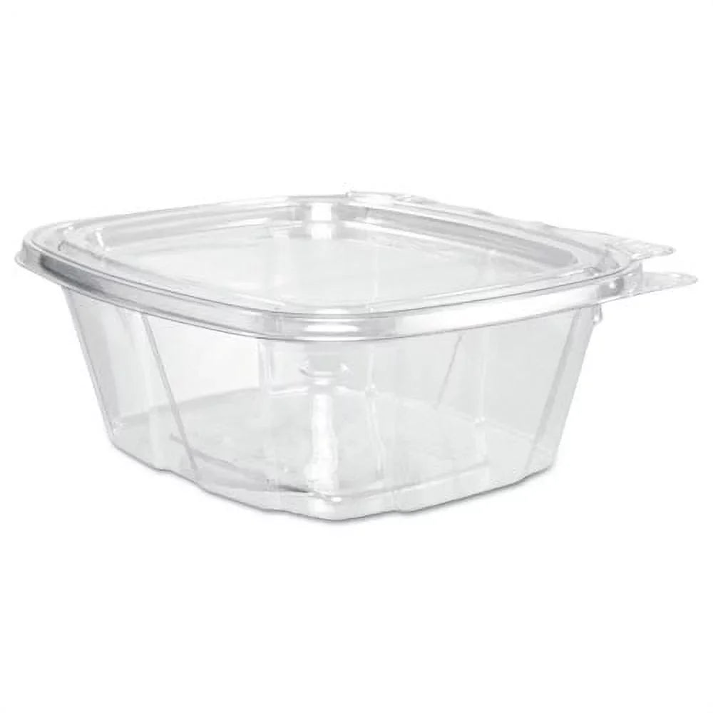 2 16 x Clear, ClearPac 5.5, Lid, 2.5 Dart Flat SafeSeal Containers, oz, Plastic, x 100/Bag, Bags/ Tamper-Defensive/Evident 4.9