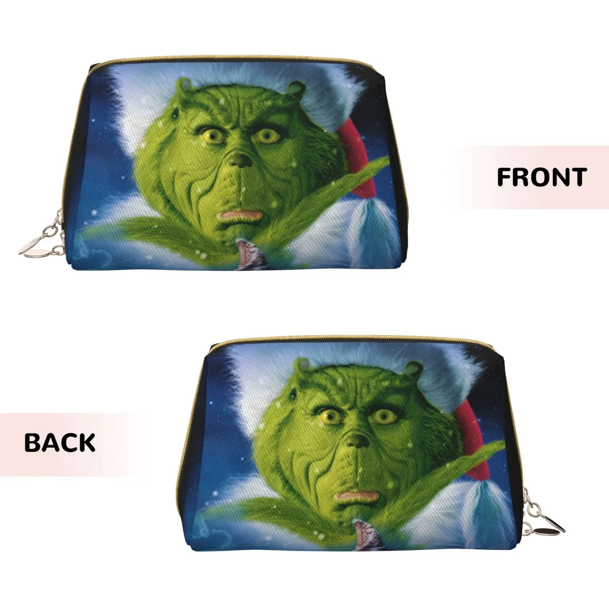 Bag Organizer Pouch The Christmas Toiletry Storage Gift Bag Cosmetic Makeup Portable Grinch Purse Travel Leather