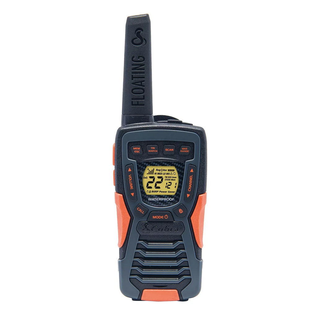 Talkies ACXT1037R- 37-mile (2-Pack) Two-Way Cobra Range Radios Rechargeable Walkie Floating, -