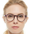 For Acetate Women(Purple,3.0) Stylish Designer Lightweight Glasses frame Reading