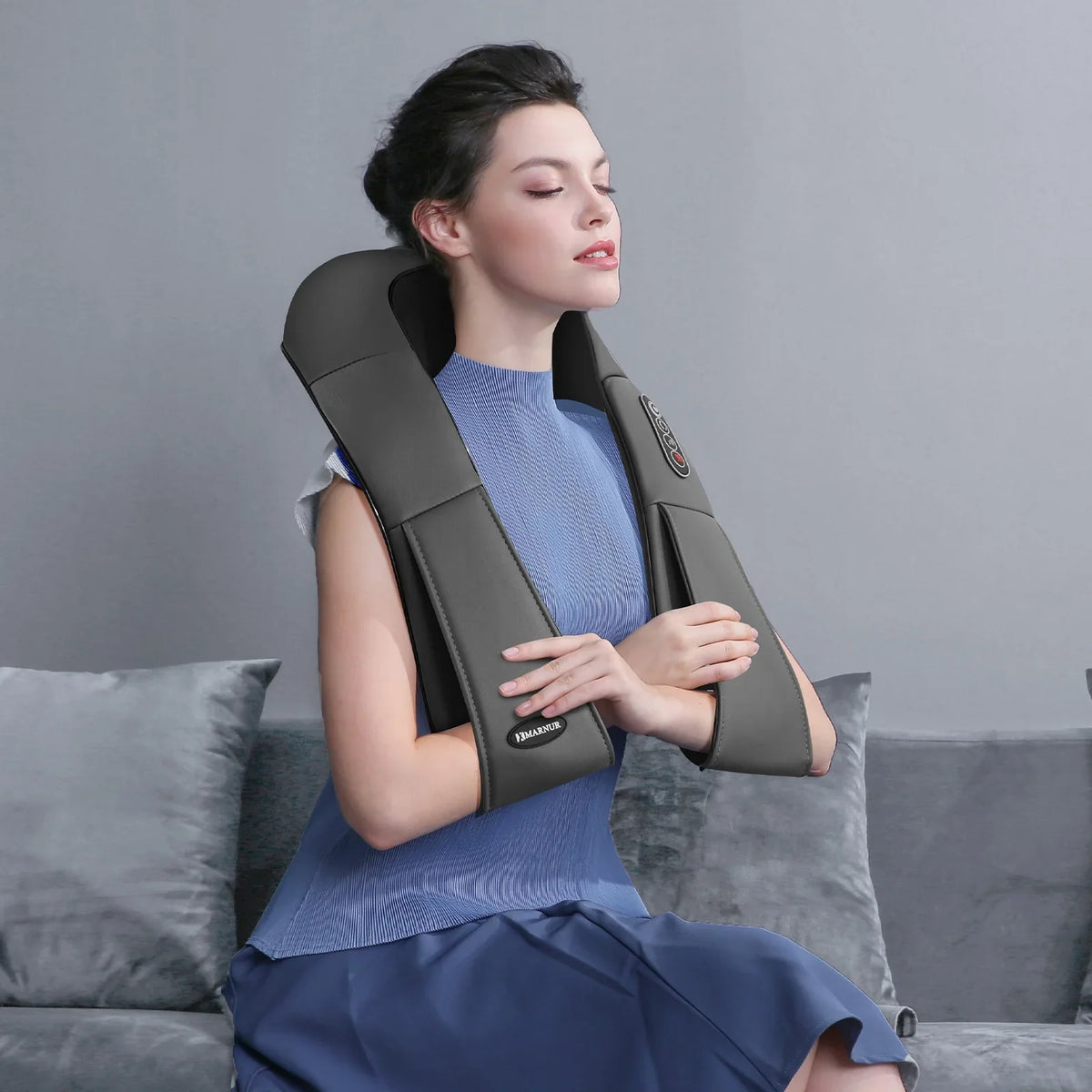 Full-body, Neck with Kneading Gray Deep Massager, for Heat Shoulder Massager and