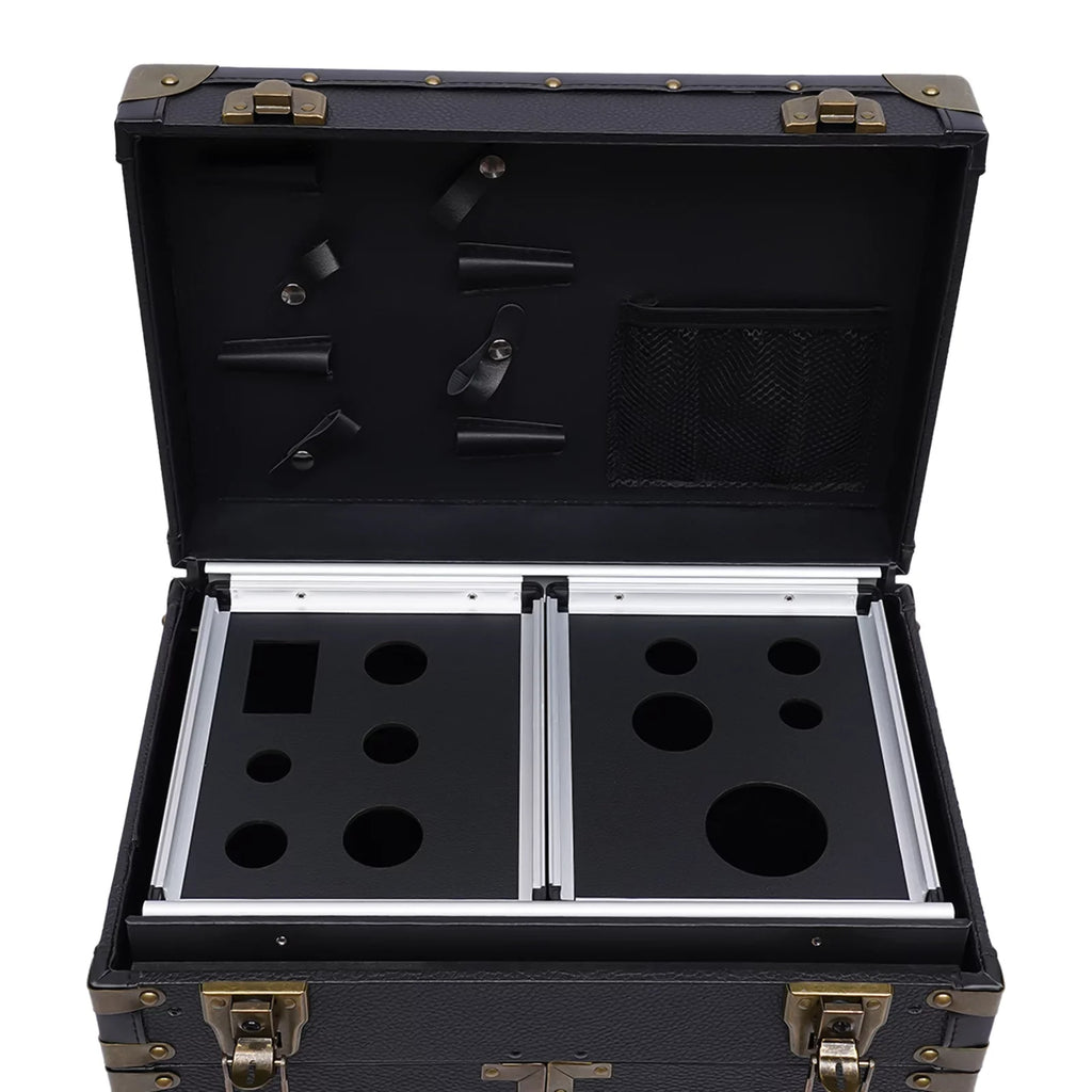 Holder Box Stylist Aiqidi Tool Barber with Train Trolley Lockable Makeup Salon Beauty Hairdressing Luggage Cosmetic Case Travel Organizer Hair Rolling Dryer