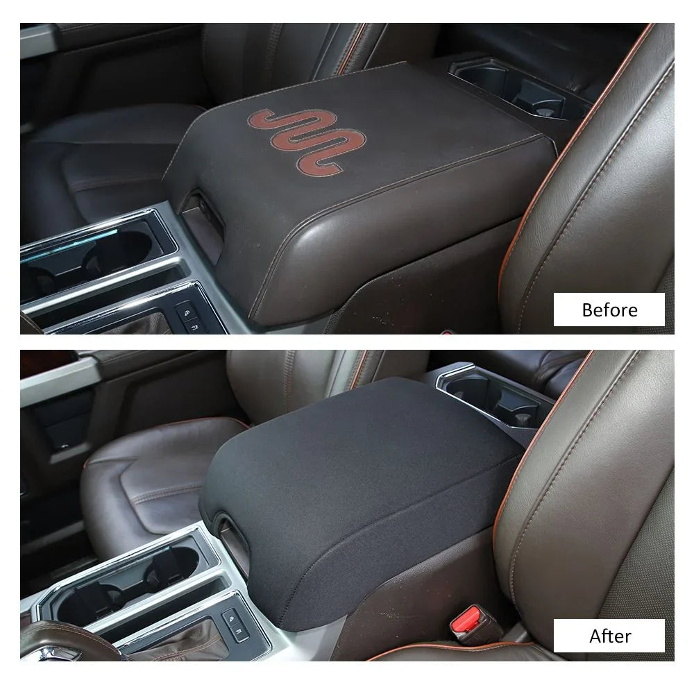 Shield Center Accessories Armrest + Black Box Teledu Soft Pad Console F150