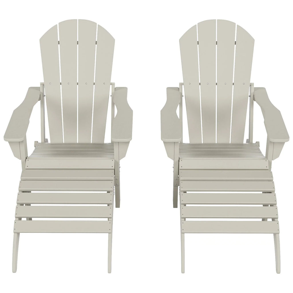 '- Conversation Outdoor Sand Laguna Set All Climatic Polytrends Chair (4-Piece) Patio Poly Adirondack