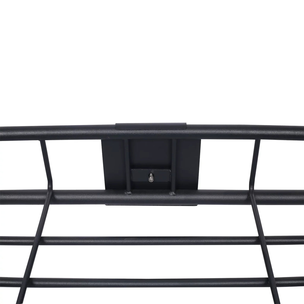 Black Steel Roof Mount Steel Carrier Rooftop Top Cargo 43" Basket Universal Fit Climaticproof Heavy-Duty Rack -