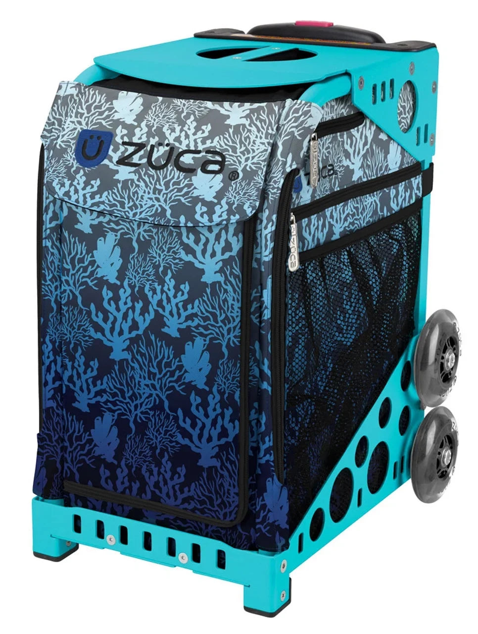 Sport Wheels (Turquoise Frame) 18" with Flashing Reef - Zuca Bag