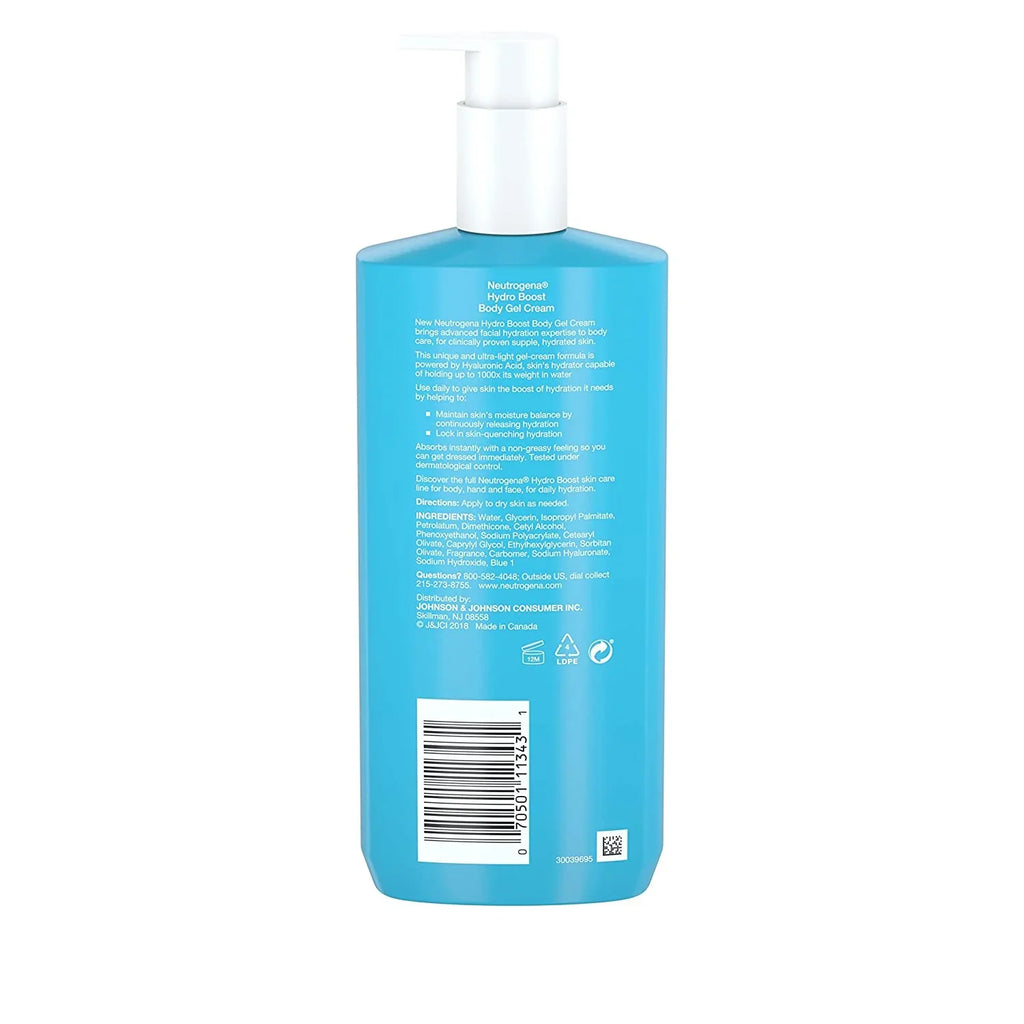 Hydrating Absorbing 6) Boost of Gel N Fast Body Cream for and Hyaluronic Acid, with Non-Greasy (Pack Cream Neutrogena Hydro