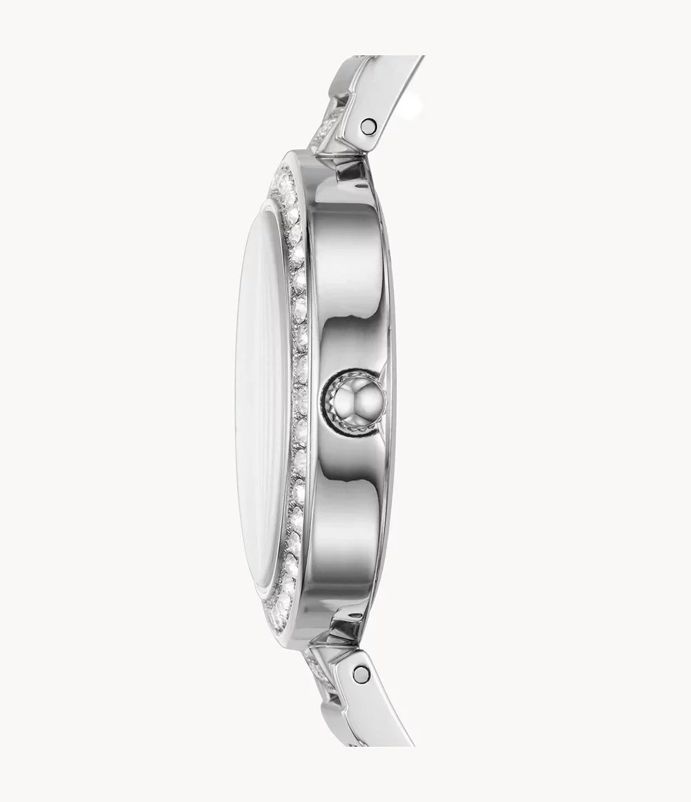 Fossil Karli Stainless Three-Hand Steel BQ3182 Watch Women's