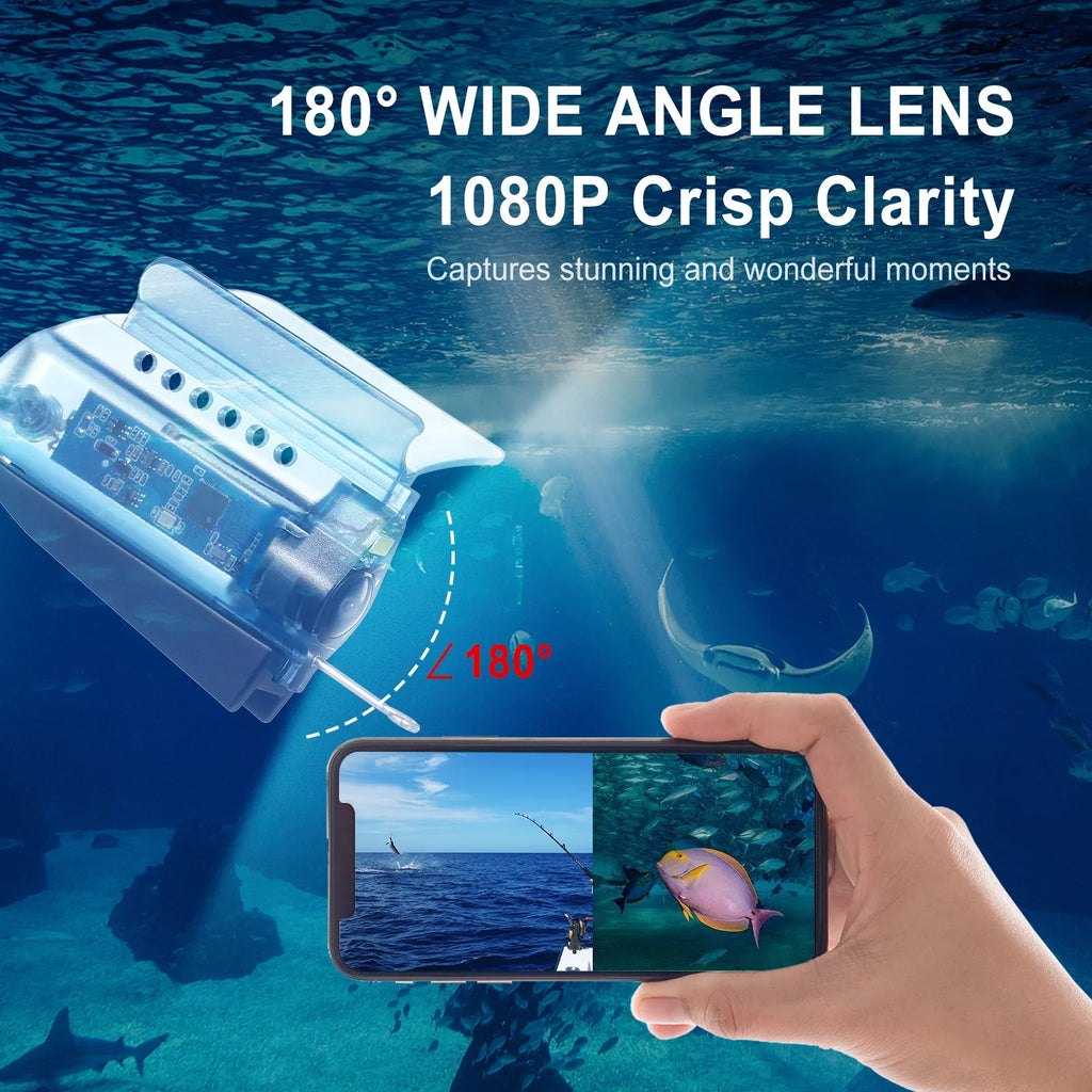 Video 50M Carry Cable with Fishing Phone Case Finder Holder Cage Fish Live Bait Ice Mobile 1080P Kayak with Sea Fishing for Lake Underwater Vessel Camera Control Camera Fishing