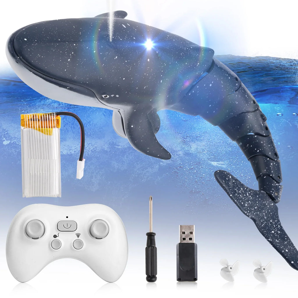 Shark Remote Vessel Toy Kids, Toys, Swimming Pool Toys, Pool Moisture Whale Vessel Control Ant for Toys Class Spray for Boys Diving Girls, for