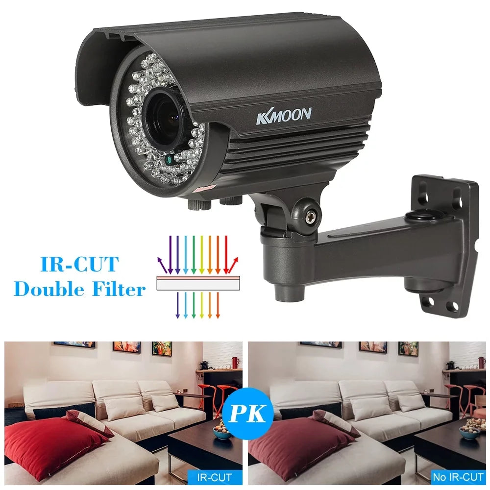 1080P Night Sony 72 Outdoor Camera Zoom 2.8~12mm Analog Bullet Varifocal Manual - Lens Climaticproof for Walmeck 1/3” Vision 2.0MP System Indoor