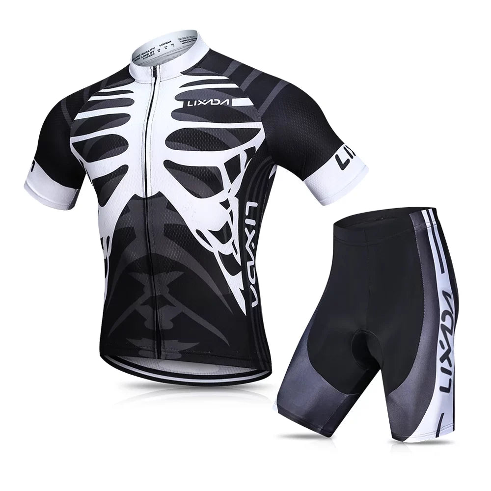 with Dadypet - Bike Mountain Cycling Men's Sleeve Shirt Set Shorts, for Jersey Biking Padded Quick-Drying Cycling Short Ideal