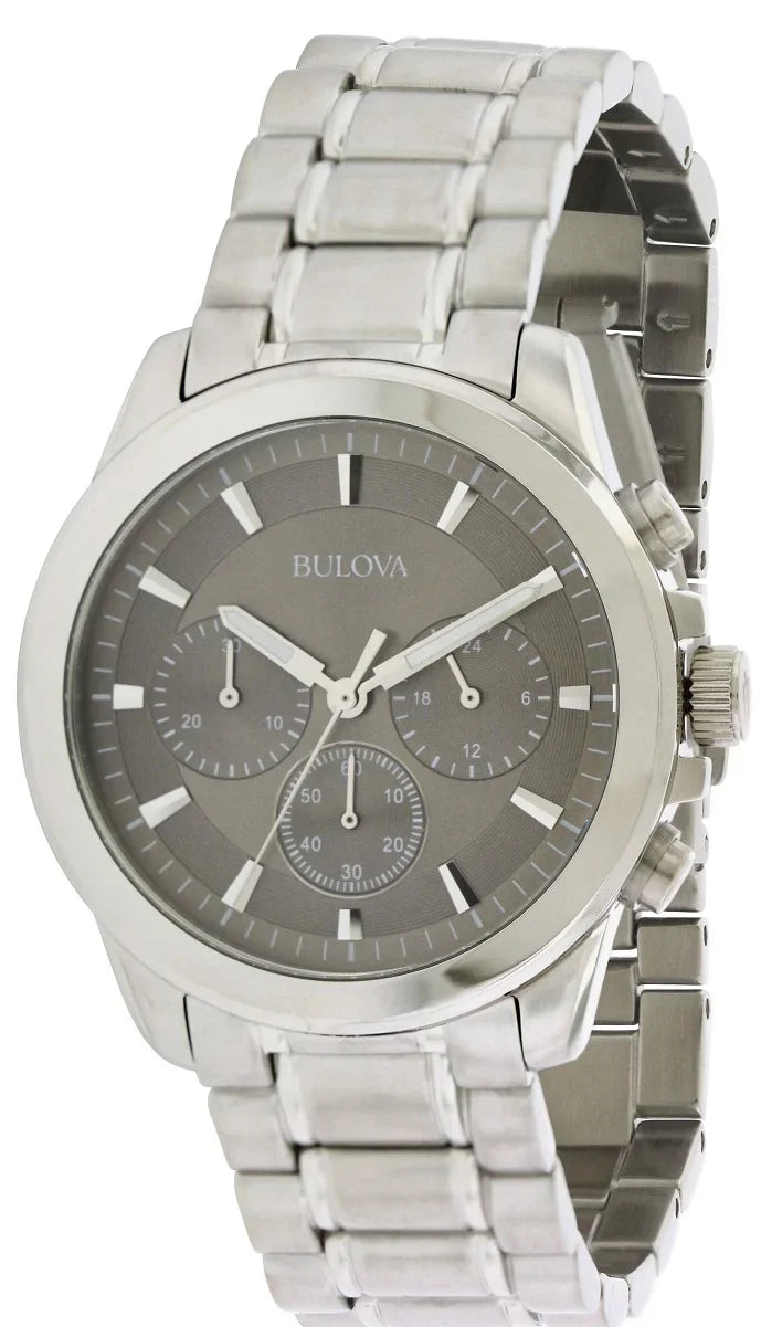 Mens Steel Chronograph Bulova Watch Stainless 96A180