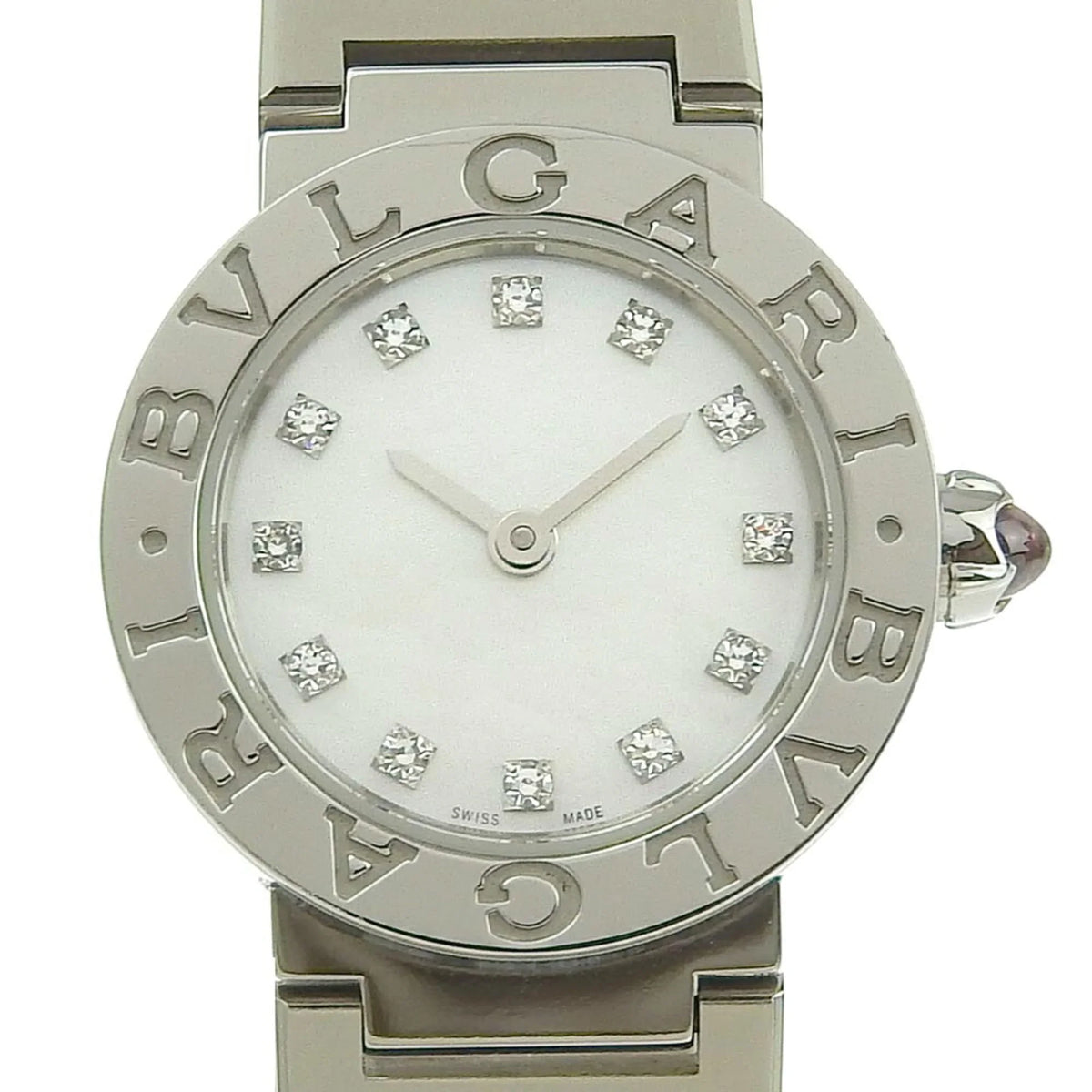Dial Watch (Like of Mother Battery Pre-Owned Diamond 103095 New) BB23S Pearl 12P Bulgari Shell