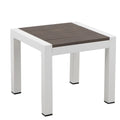 Smooth Frame- Side Gray Josh Polyresin Sherpi Saltoro Planks, 18 End Table, Inch Aluminum