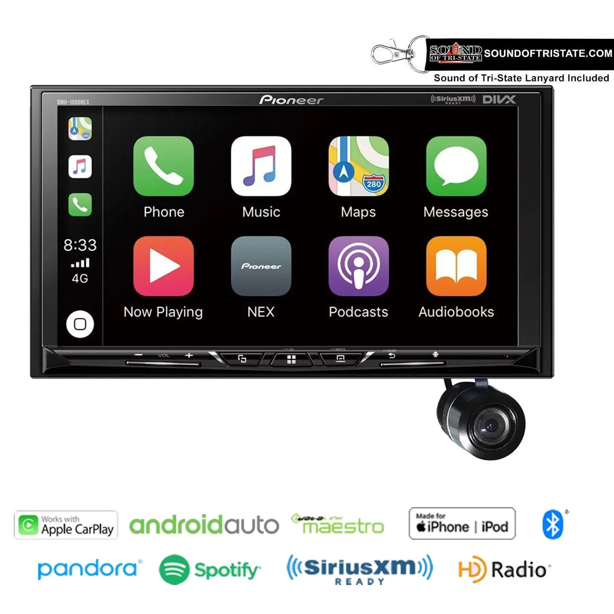 7" Digital Camera Pioneer Backup Receiver with -1500NEX Media