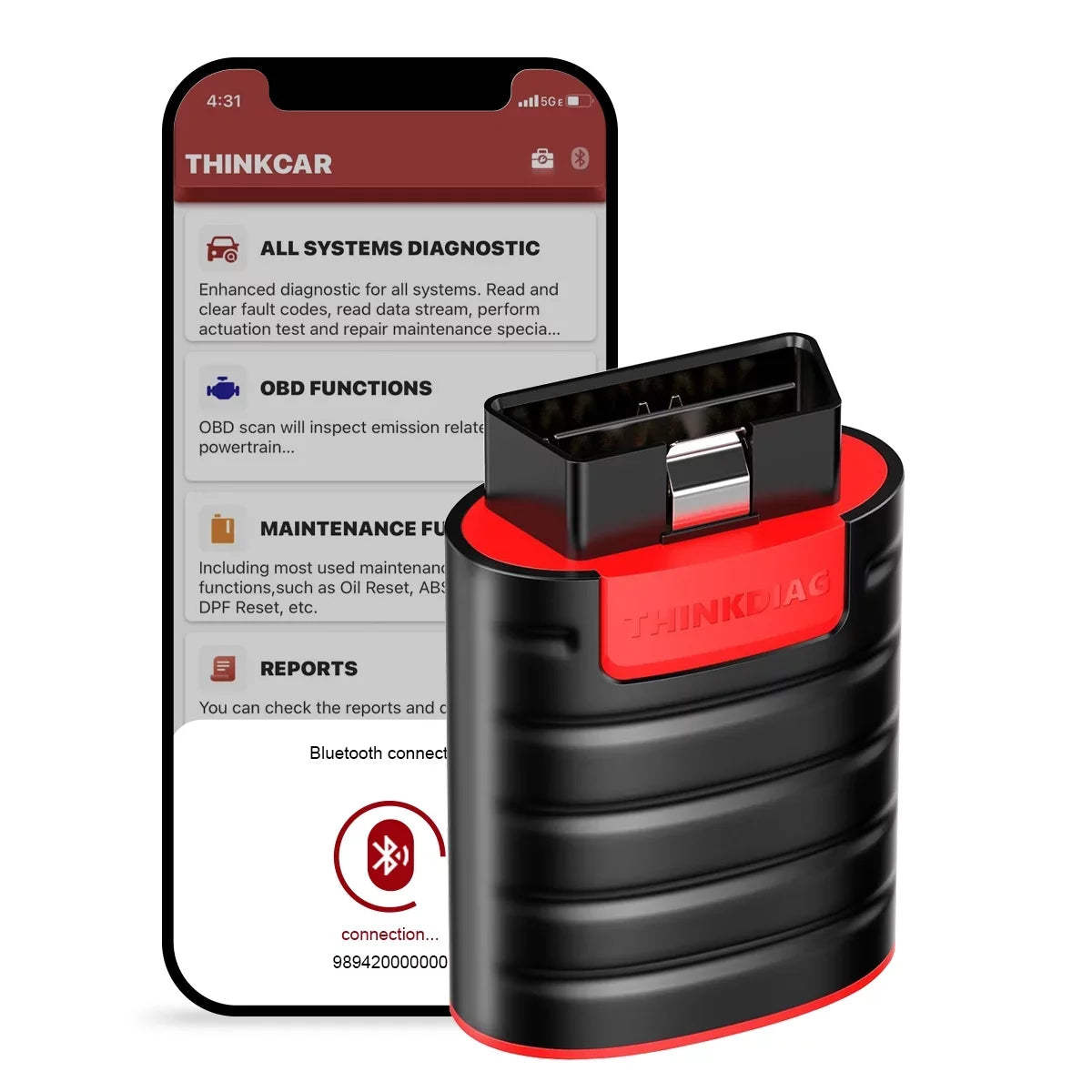 Tool Code Included) Cars 15 Year Reader OBD2 Systems Software Bluetooth for Full Maintenance Since (2 Car Functions 1996- Diagnostic Scanner