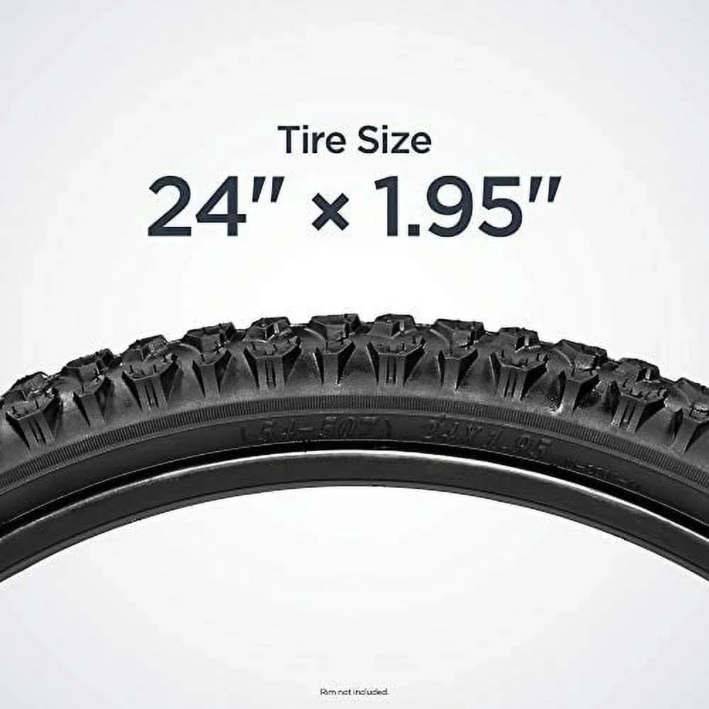Tire, Bead x , Bike Mountain Replacement 1.95-Inch with Steel Schwinn Bike, 24 Black