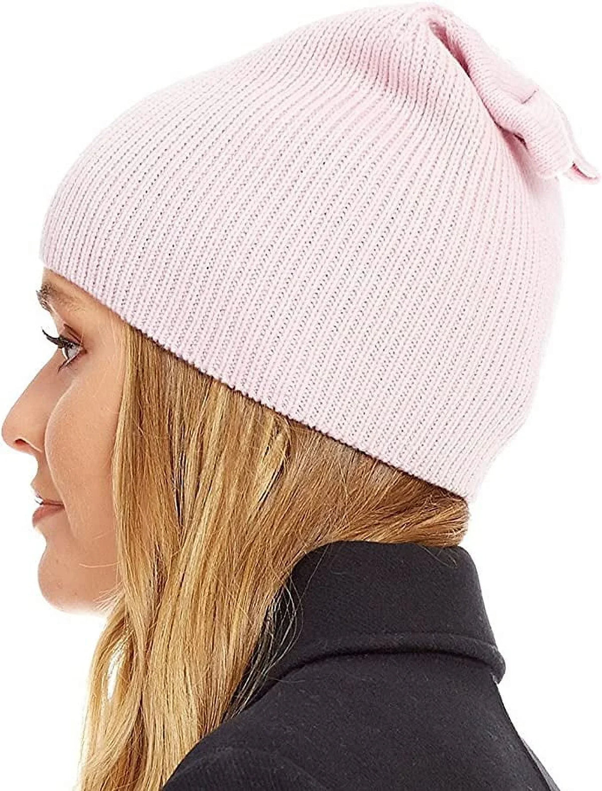 Beanie Pink Kate Bow Solid Spade