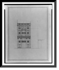 office McPherson N.W. 21-7/8" Front 15th 10, elevation], (lots x buildings Historic Washington, Saul, D.C. Square, 69 and Print, Framed Street, square 218), for [Two B.F. 17-7/8"