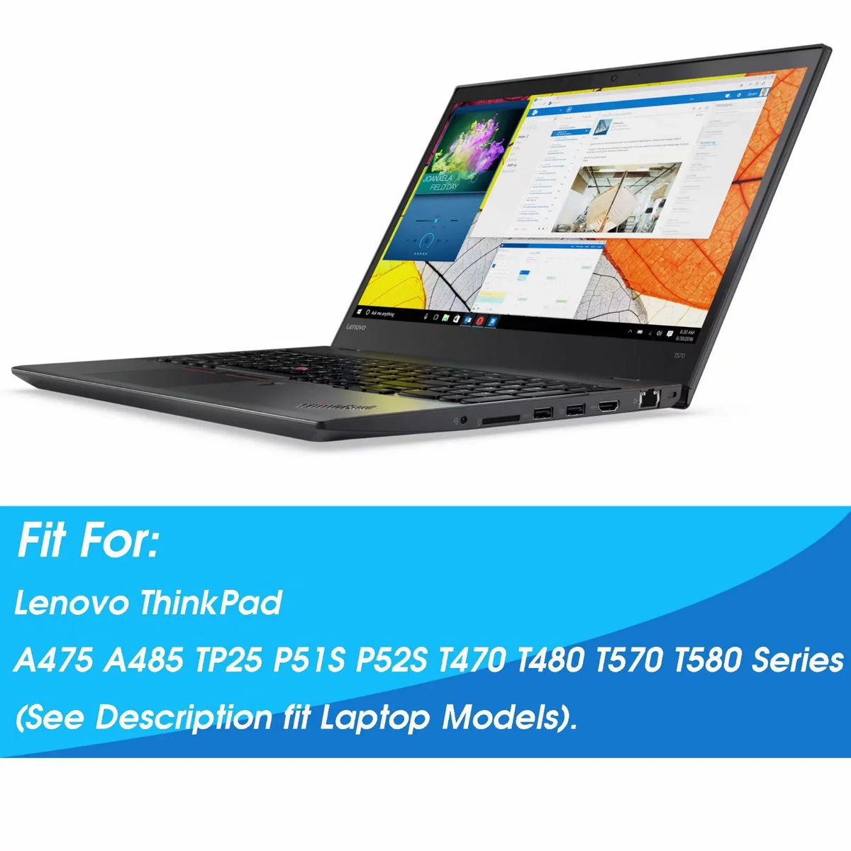 Replacement T470 T480 01AV428 T570 (10.8V Battery 01AV492 ThinkPad Laptop T580 TP25 Lenovo with P51S 01AV427 A485 Series P52S 61++ Fits A475 72Wh)