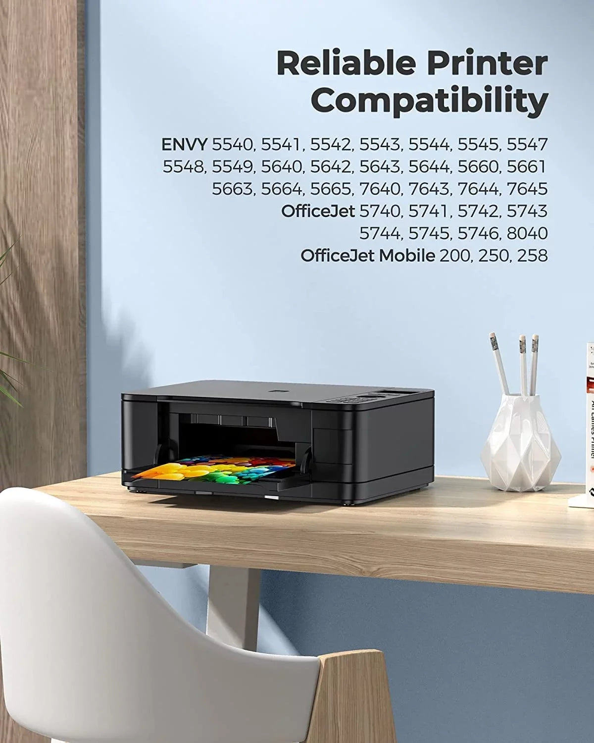 compatible for 5540 Yield 5745 Replacement 62 5740 OfficeJet 7645 5640 Envy 200 Cartridge Printer 5542 Ink 5642 8000 5660 250 High 62XL 200 7644