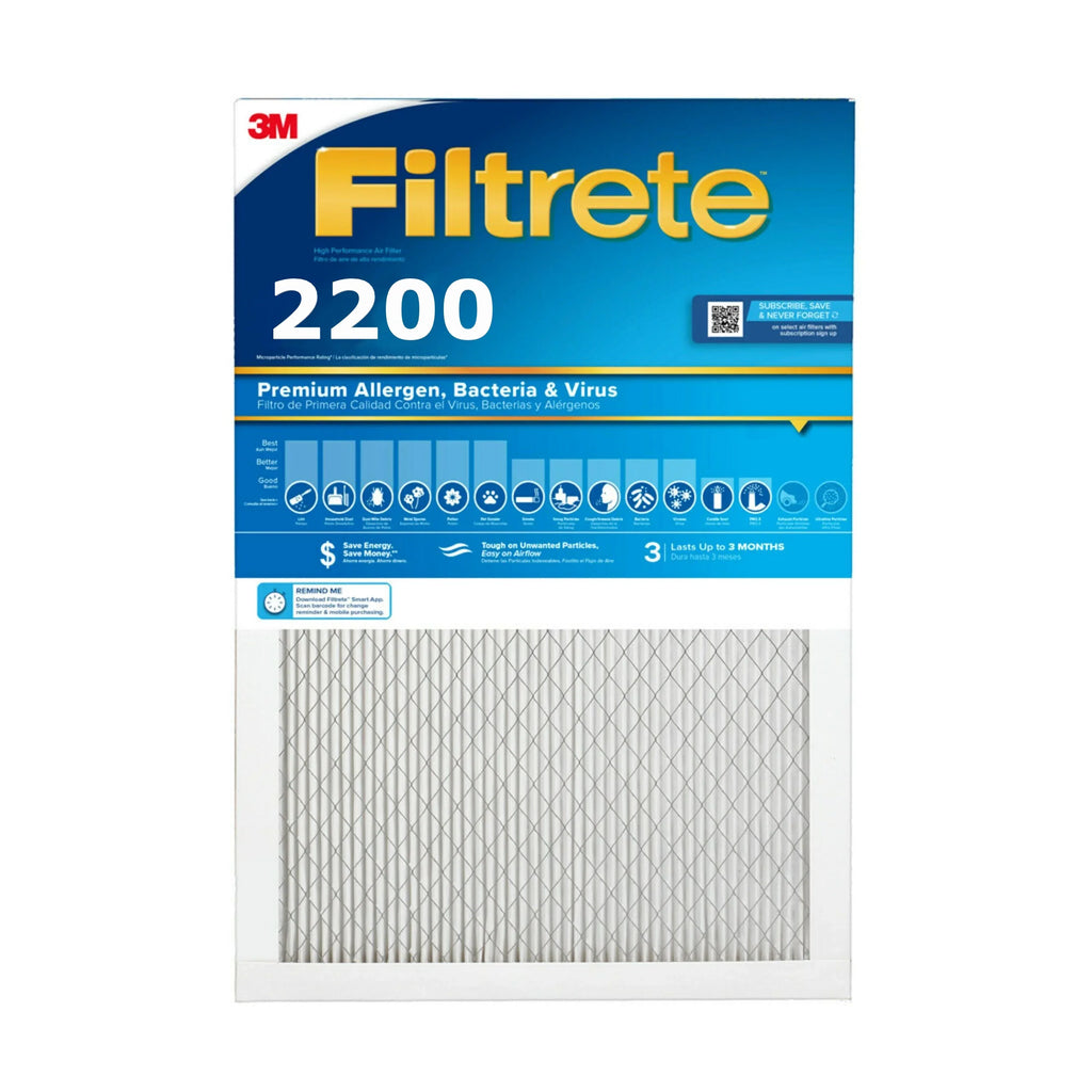 & Allergen Premium - (20x25x1) * Home 3M 2200 Series Air Pollutants Filters Filters Filtrete 3 -