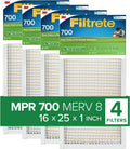 Air 1-Inch Clean Pet 4 Filters, Living Pleated Pollen Dander Filters 3-Month 8, and Filtrete Dust, Air Reduction Filter, 16x25x1 700,