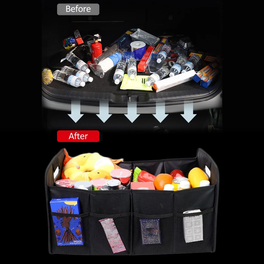 Automotive Box Organizer Trunk Organizer Trunk Folding Box 55L Oxford Storage Cargo Andoer Storage Cloth Car Car Car