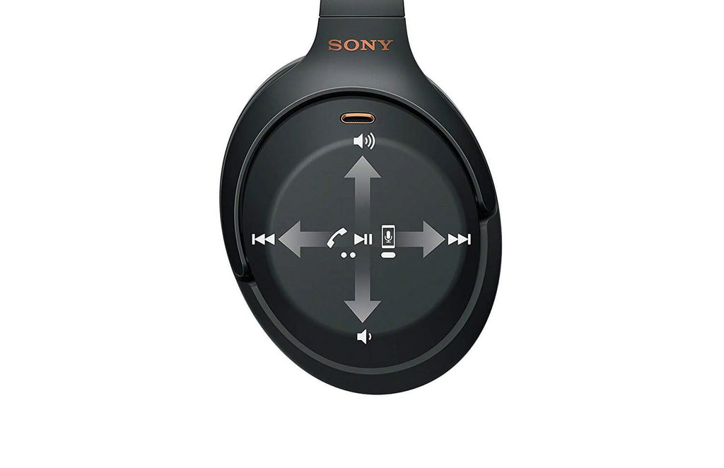 WH1000XM3 Cancelling Restored Sony (Refurbished) Noise Headphones, Black Wireless Over the Ear Bluetooth