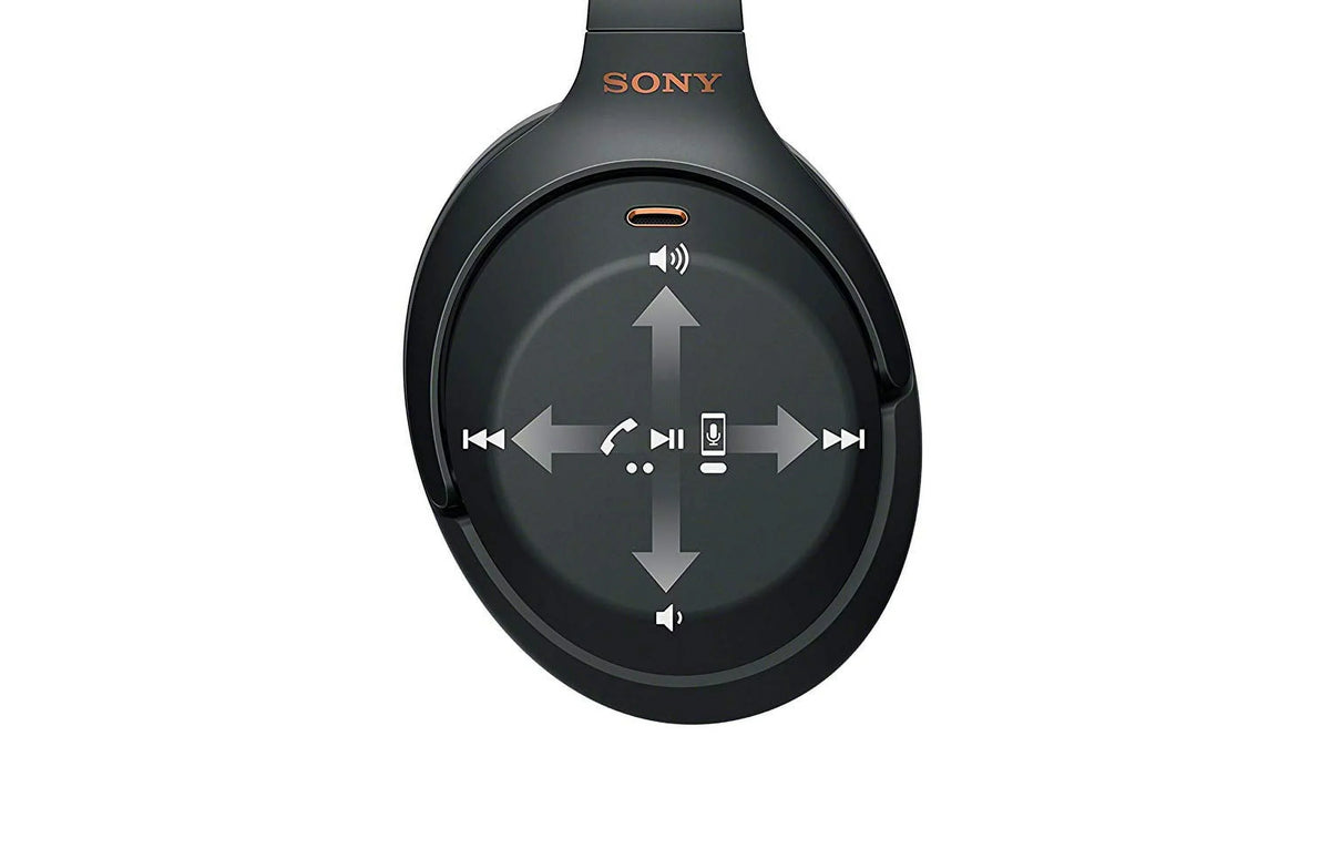 WH1000XM3 Cancelling Restored Sony (Refurbished) Noise Headphones, Black Wireless Over the Ear Bluetooth