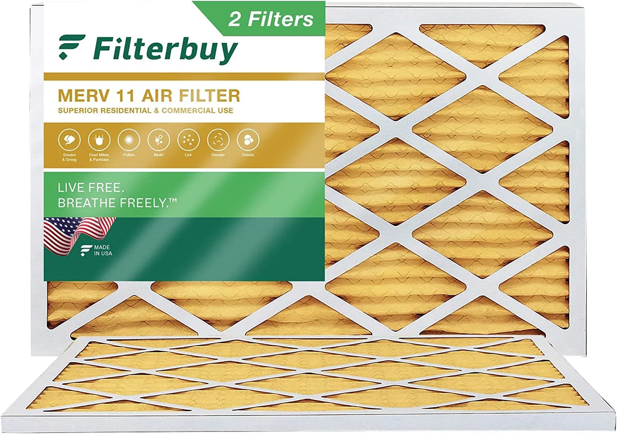 (2-Pack) Pleated Filters 13x21.5x1 Furnace Air Filterbuy 11