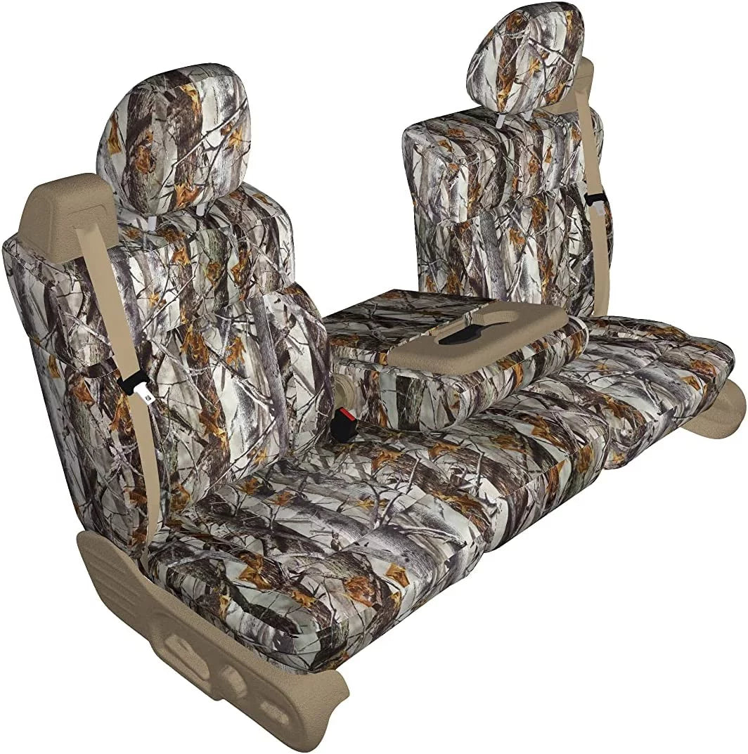 Front 40/20/40 Ford With Adjustable Endura Camouflage Seat Headrests, Split XD3C F250-F550 2001-2007 F83 in
