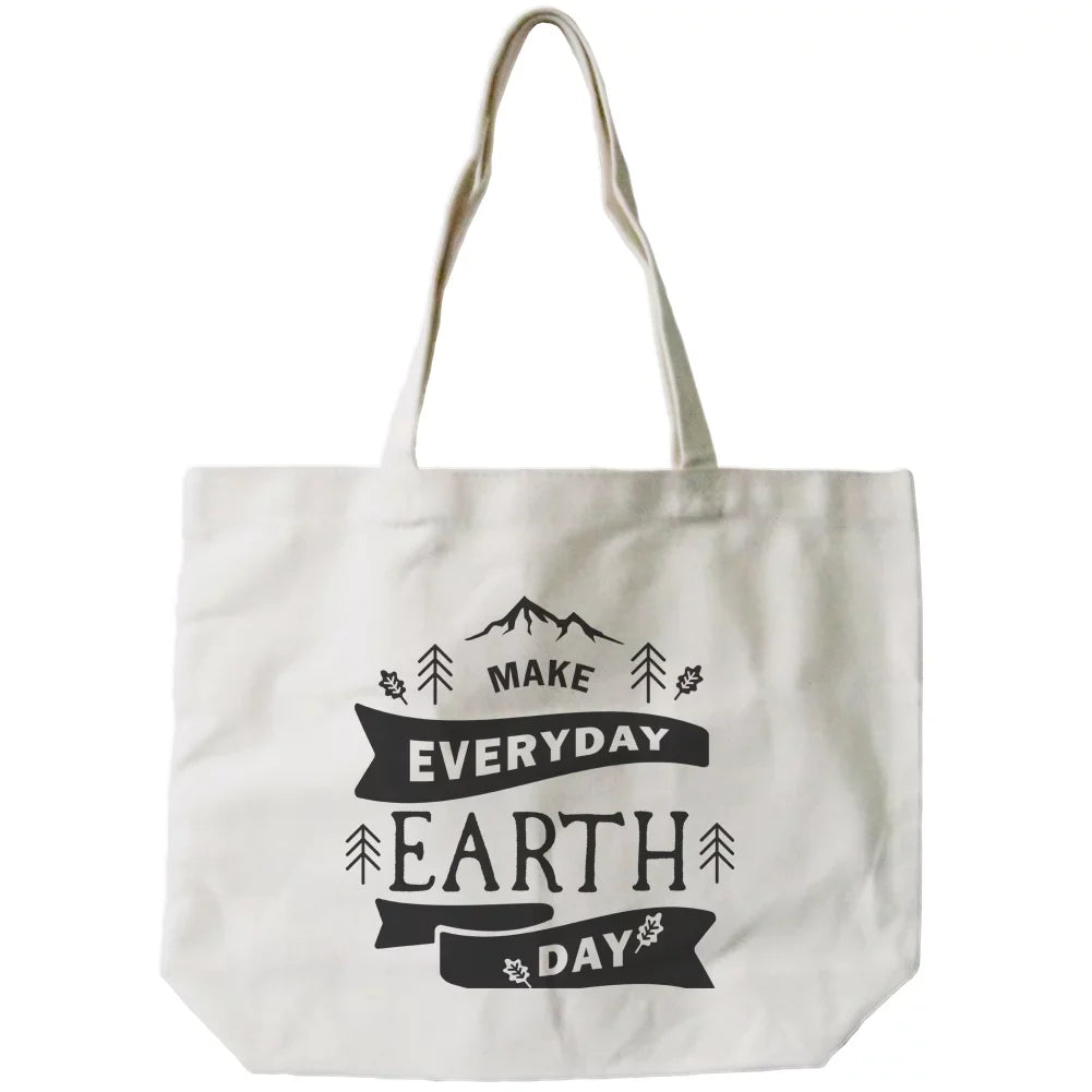 Book School Bag Bag Canvas Everyday Cute Natural Earth Make for Canvas Day Tote