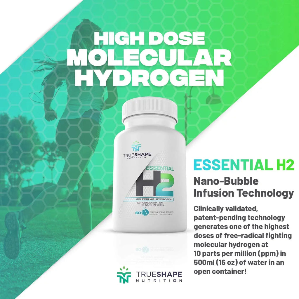 for Hydrogen Supplement Nutritional Servings) TrueShape H2 Tablets Essential (60 Moisture Fizzy Molecular Nutrition