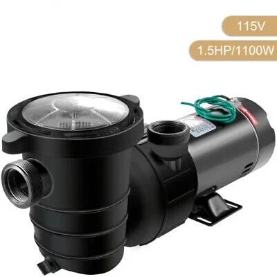 1.5HP Ground In/Above Pool Swimming Pump w/ 5547GPH Strainer Motor 41FT Filter