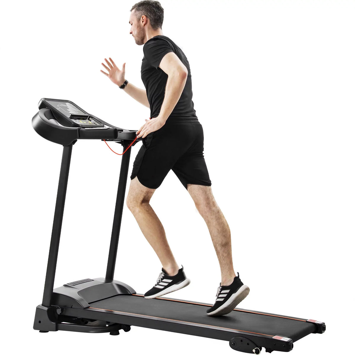 Folding Adjuster Audio Motorized Compact Easy Treadmill Incline Machine and with Speakers Jogging Running