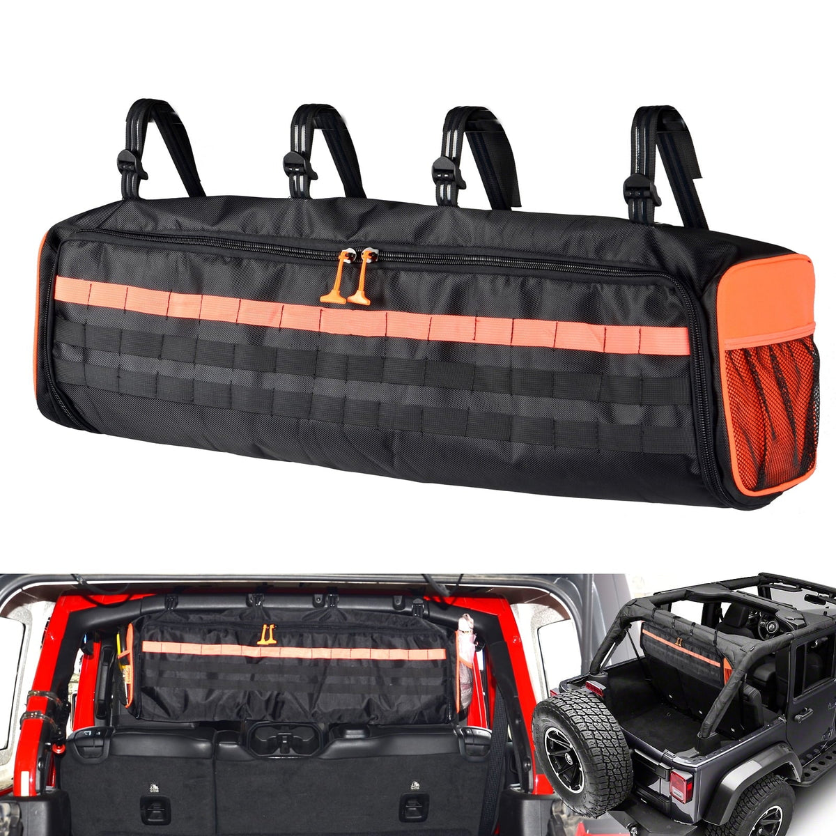 Fits Tool Truck Storage Tools Roll Holder 1987-2020 Cargo Rear Bags Kits Cage Wrangler for Organizer