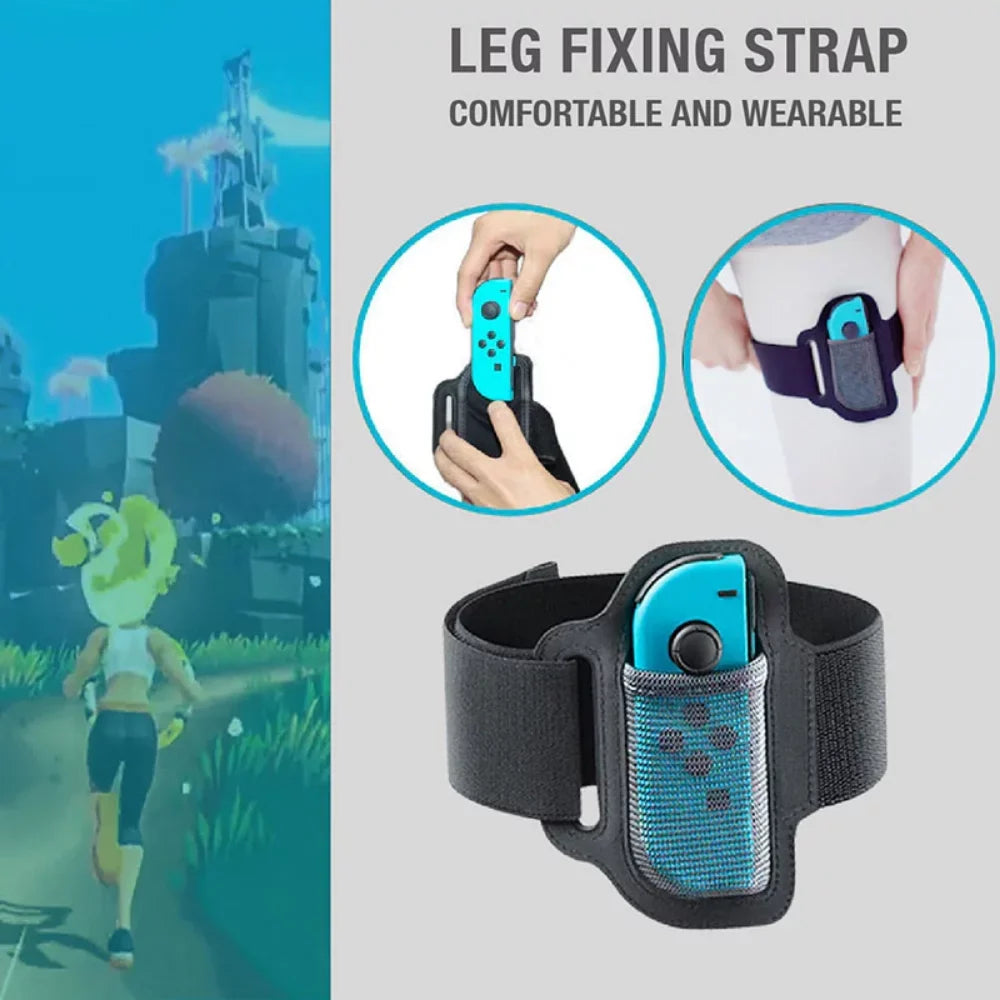 Ring Yoga Somatosensory Game Sport Nintend Ring Leg Anti-Slip Switch For Grips For Adjustable Strap Fitness Set