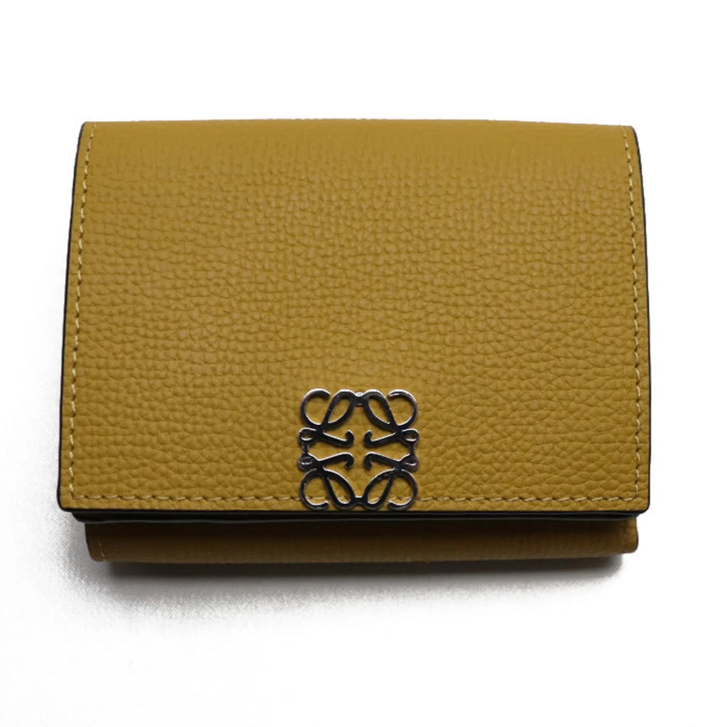 8110 (Good) C821TR2X02 Women's Color Trifold Wallet Pre-Owned Anagram Mustard