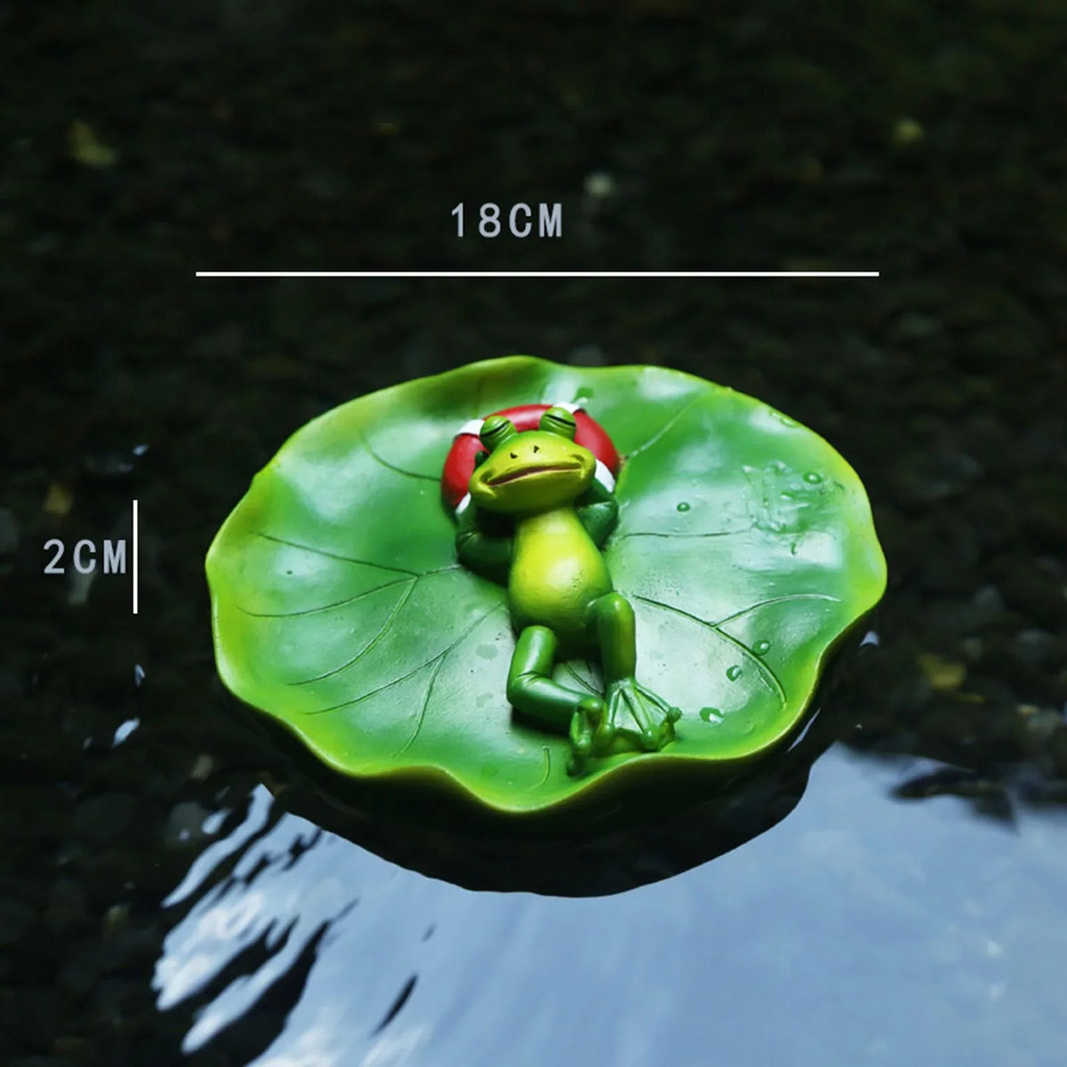 Pool Figurine Animals Statue Simulation Decor for Frog Tabletop Accessories Moisture Floating Ornament Shelf Office Garden Crafts