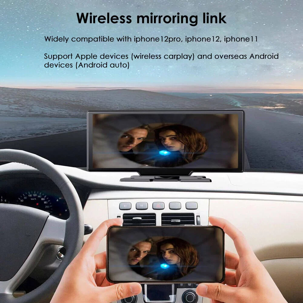 Auto Screen Dash ". Dual Android Camera Touch Wifi Paddsun Car Channel Wireless 2K 10.26''