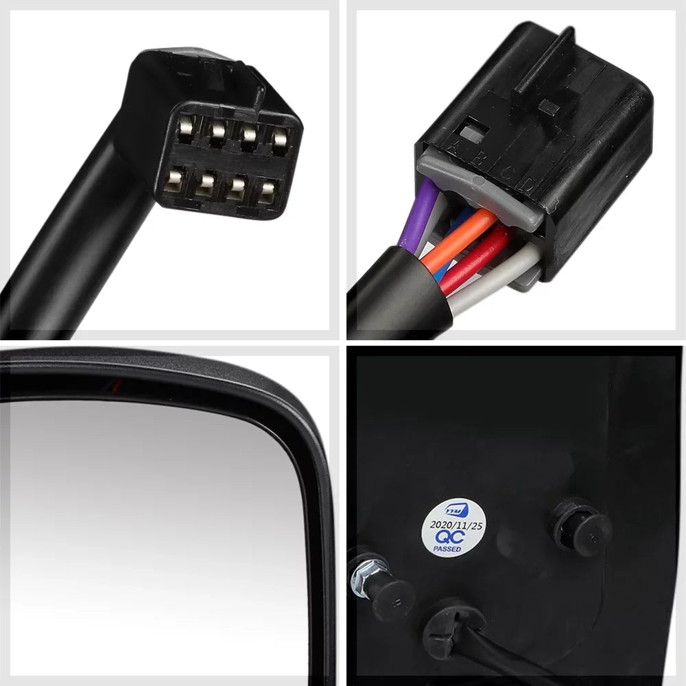 Side Rear Express/ For Signal Savana Heated+Power Operated View 17 12 2008-2018 with Door Driver Chevy 09 11 Left Door 16 10 Turn 14 13 Espejos Mirror 15