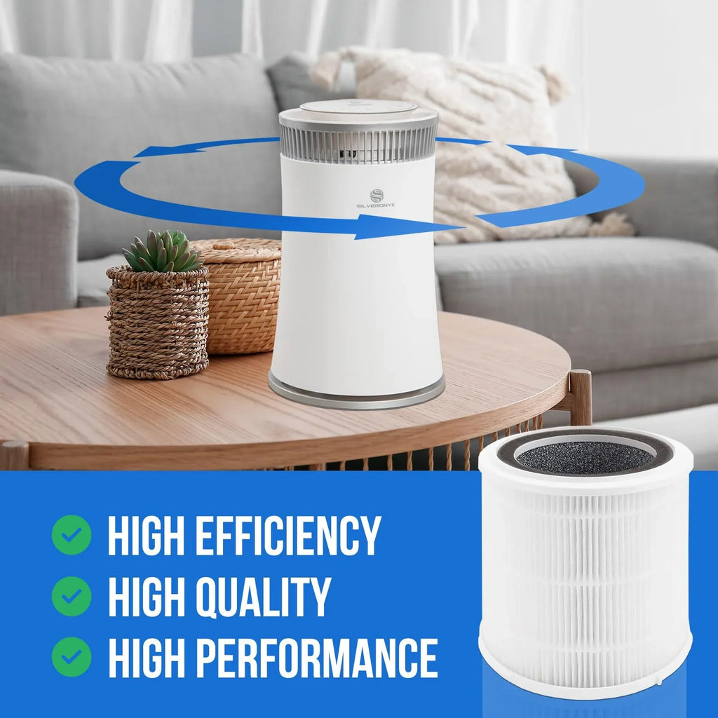 Smoke Pet Bedroom, Filter Filter True Dust, Purifier Home, H13 White Air Filter Large for H13 for Replacement - & - Dander Filter Replacement Replacement (5-Speed), Room, SilverOnyx
