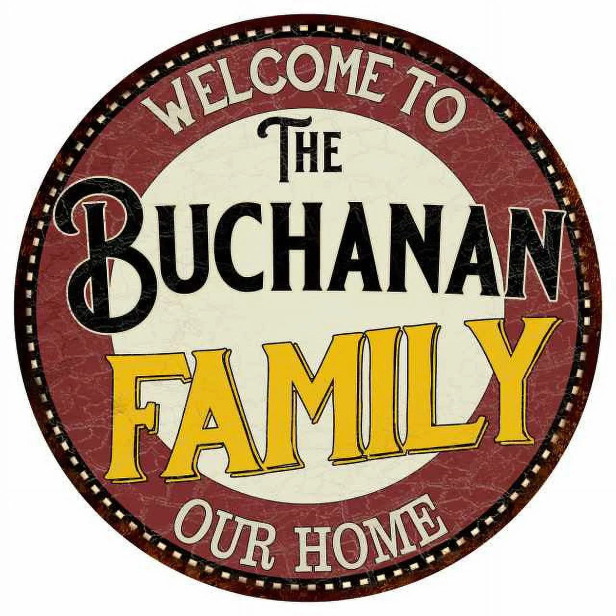 Game Family Metal Buchanan Kitchen The 100140038472 Sign Round Room Decor 14"