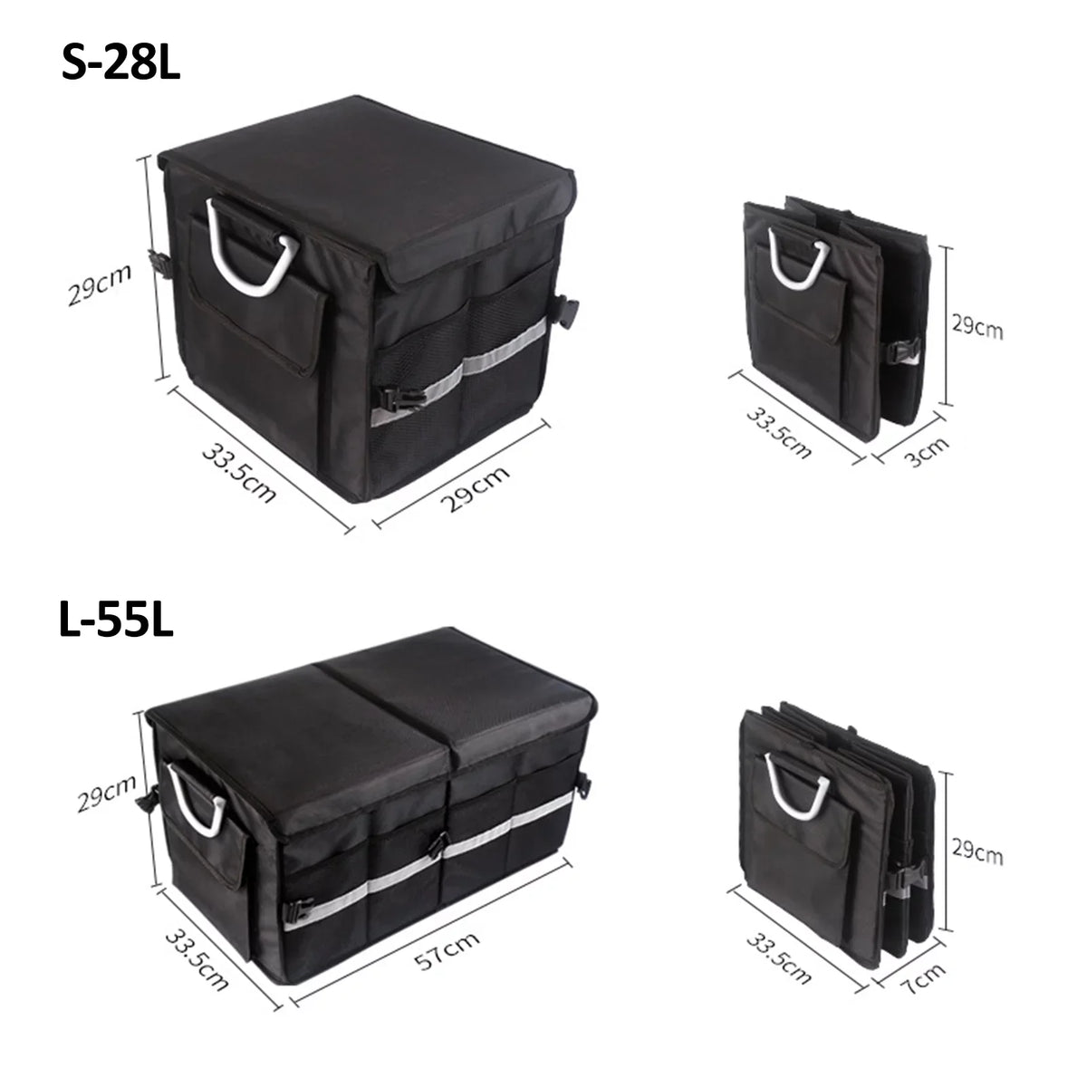 55L and Box Organizer for Trunk with Strip Convenient Spacious Reflective Cargo Automotive Walmart Your Car Storage Car